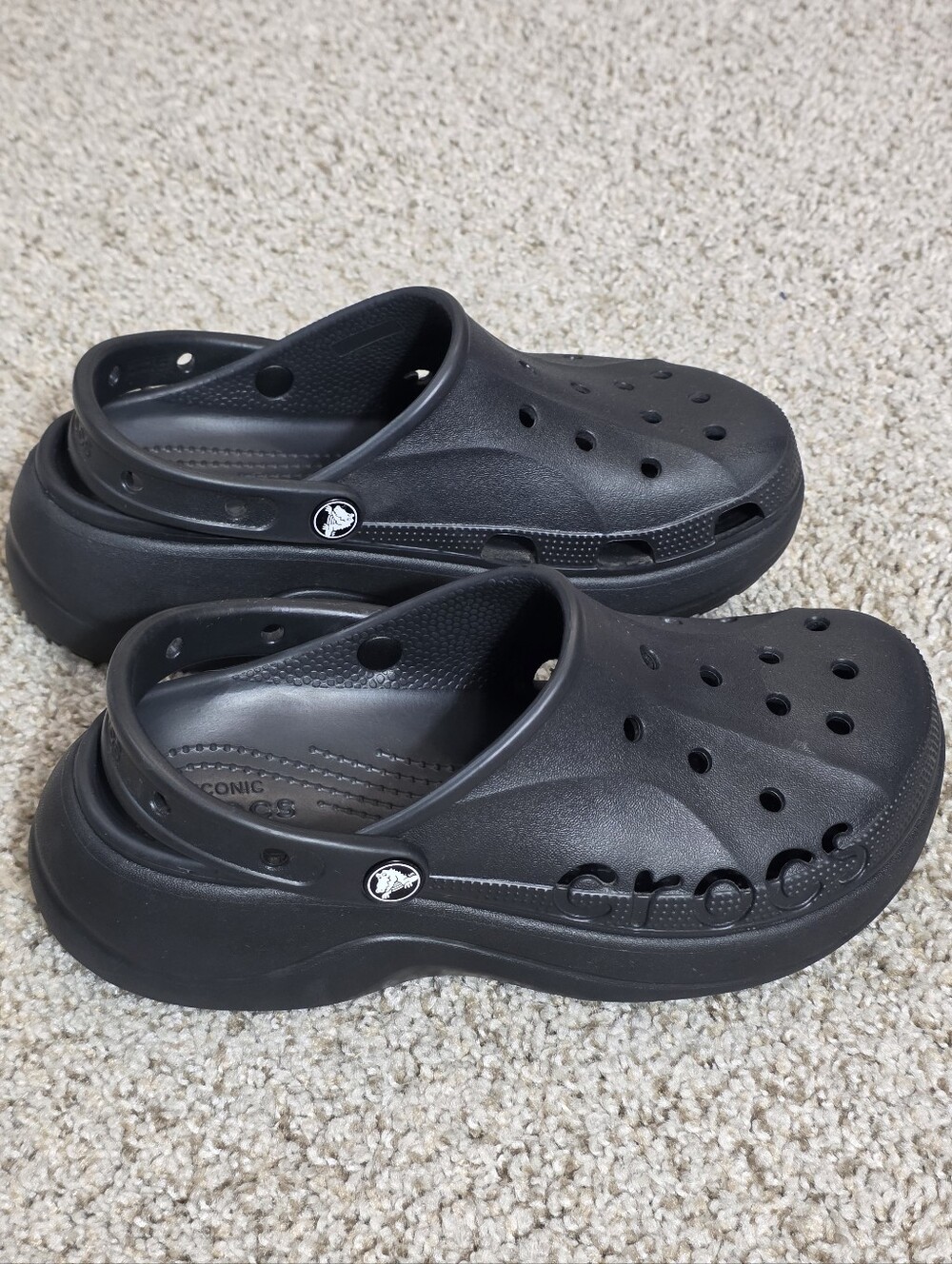 Crocs Classic Platform Clogs Black Size 7